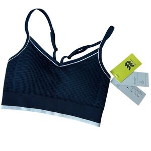 All In Motion Sports Bra Navy Blue with White Accents